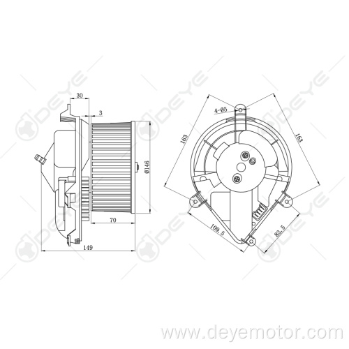 Conditioner blower motor for PEUGEOT 306 CITROEN